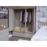 Diamond Grey Painted Triple Wardrobe